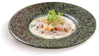 Ceviche tropical, como servido na casa